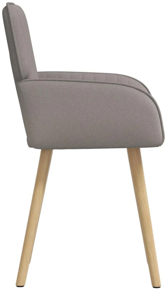 Valgomojo kėdės 2 vnt. Audinys Taupe 56,5 x 50 x 87,5 cm