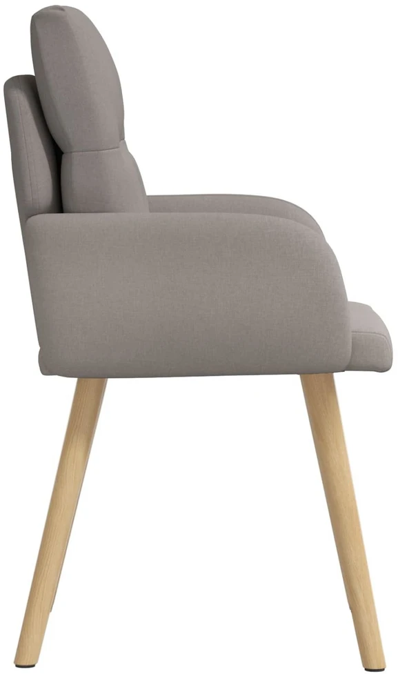 Valgomojo kėdės 2 vnt. Audinys Taupe 60 x 56 x 96 cm