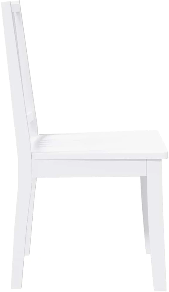 Valgomojo Kėdės 2 vnt Baltos medžio masyvo gumos
