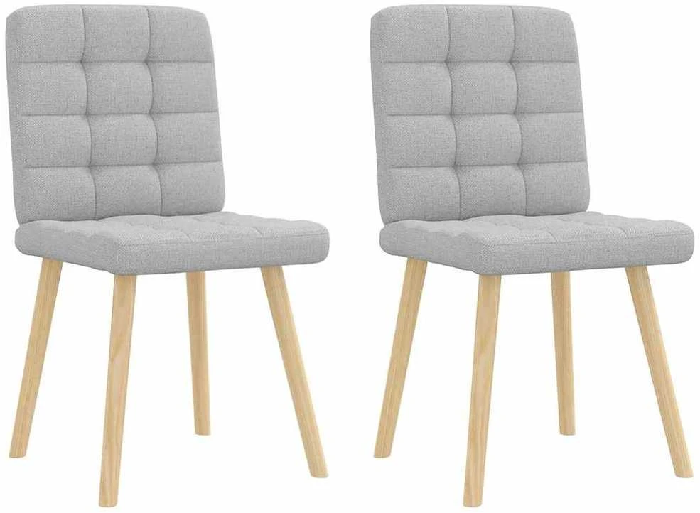 Bigbuy Home Valgomojo kėdės, 2vnt., pilkos spalvos, audinys