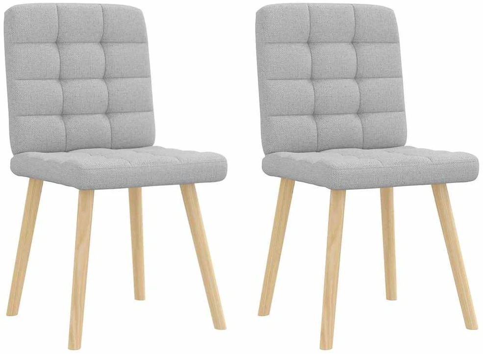 Bigbuy Home Valgomojo kėdės, 2vnt., pilkos spalvos, audinys