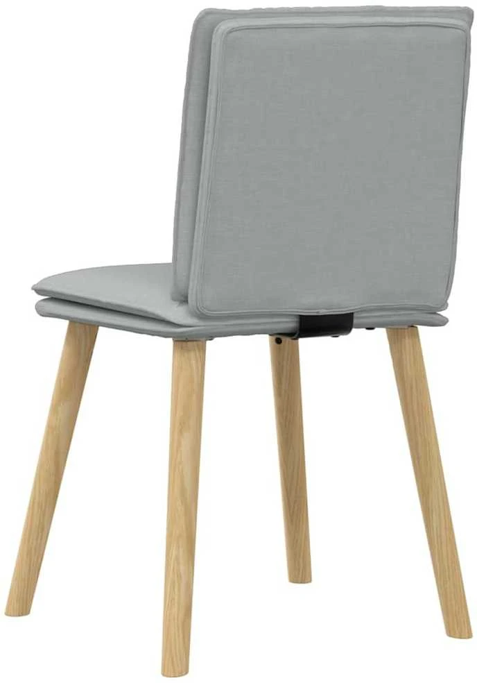 Valgomojo kėdės, 2vnt., šviesiai pilkos spalvos, audinys