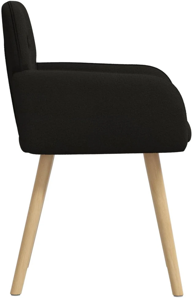 Valgomojo kėdės 4 vnt. Bouclé Juoda 59 x 57 x 85 cm
