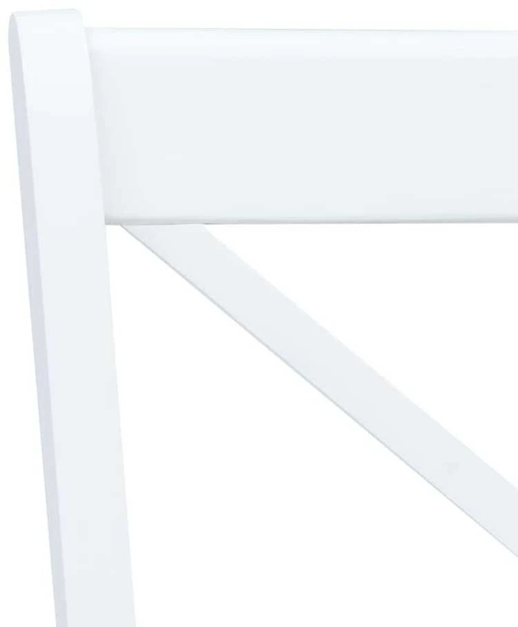 Valgomojo kėdės, 4vnt., baltos/šviesios medienos, kaučiukmedis