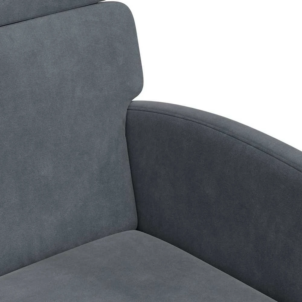 Valgomojo Kėdės su Ratukais 2 vnt. Aksomas Tamsiai pilka