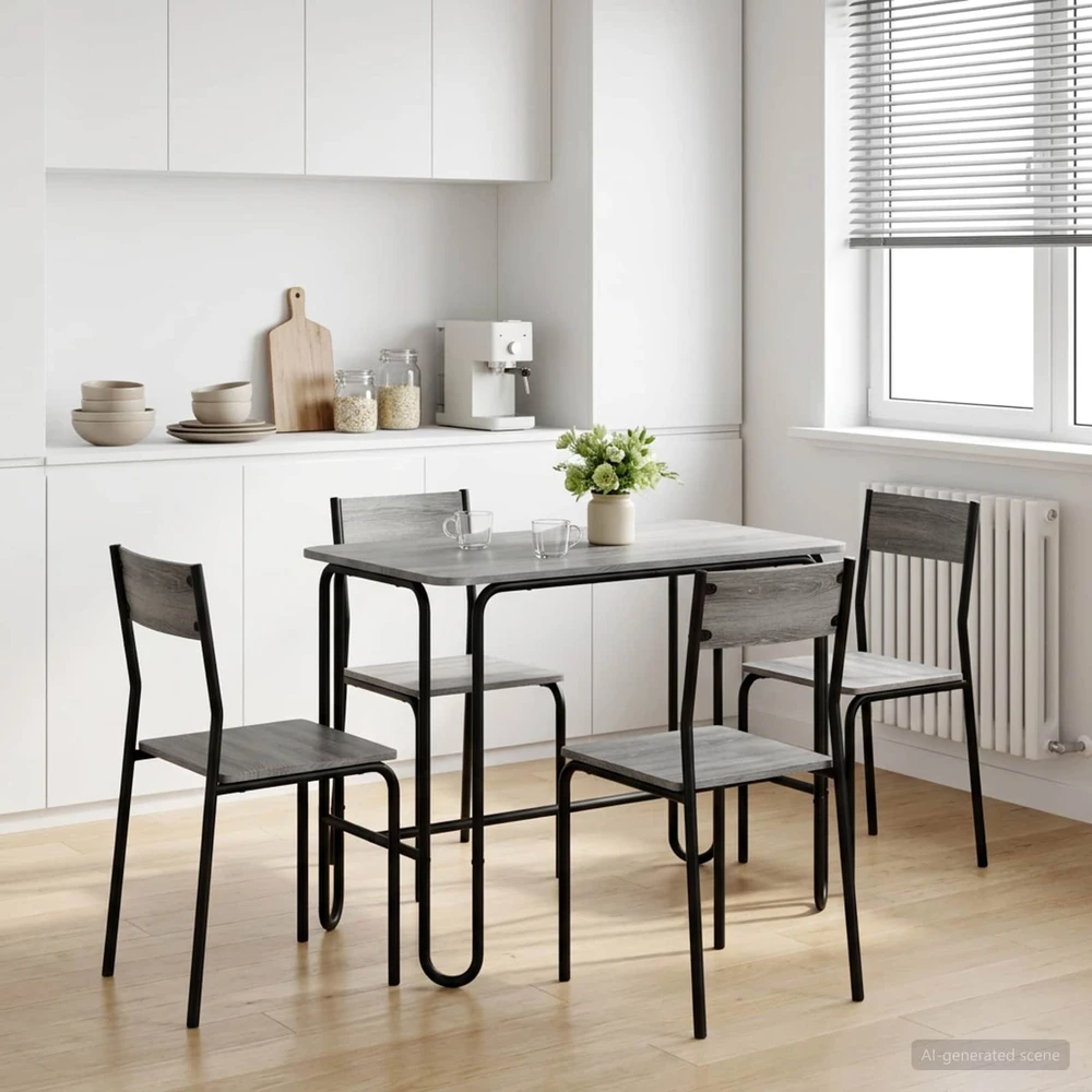 Valgomojo stalas 100 x 50 x 75 cm Apdirbta mediena Pilka Sonoma