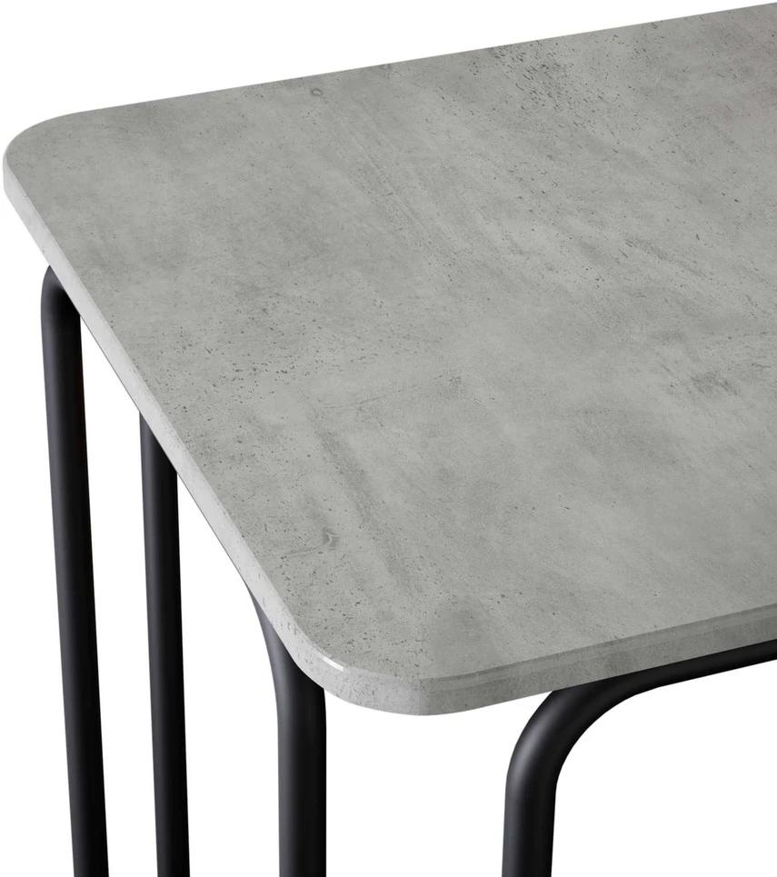 Valgomojo stalas 100 x 50 x 75 cm Apdirbta mediena Betono pilka
