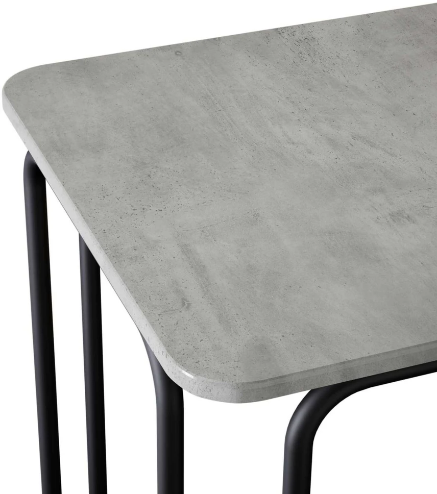 Valgomojo stalas 100 x 50 x 75 cm Apdirbta mediena Betono pilka