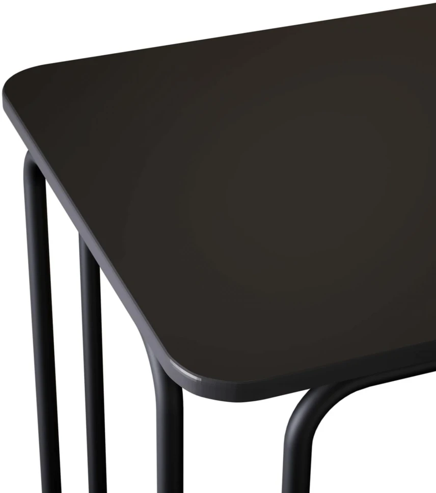 Valgomojo stalas 100 x 50 x 75 cm Apdirbta mediena Juoda