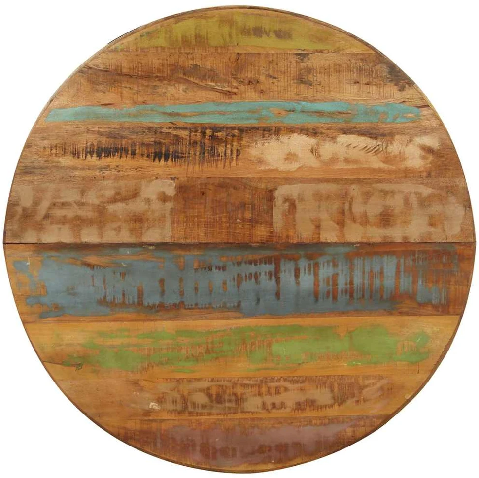 Valgomojo stalas, 100x100x75cm, perdirbta mediena, apskritas