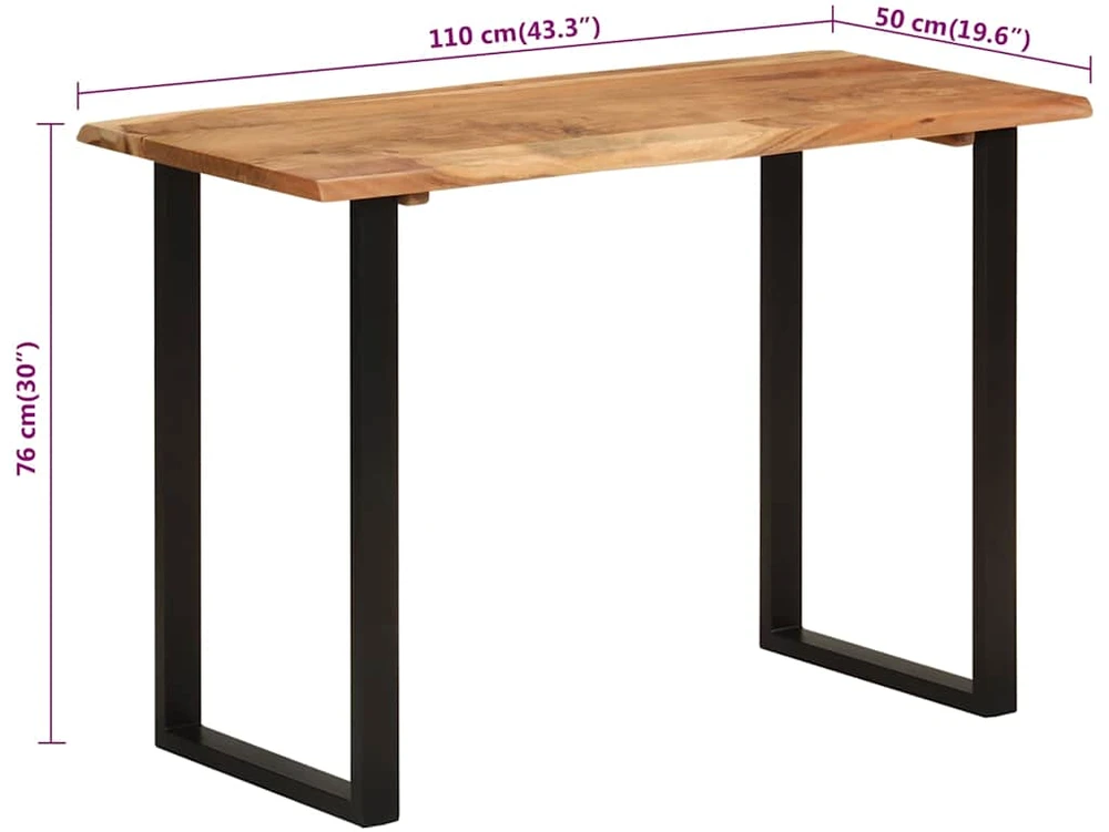 Valgomojo stalas, 110x50x76cm, akacijos medienos masyvas