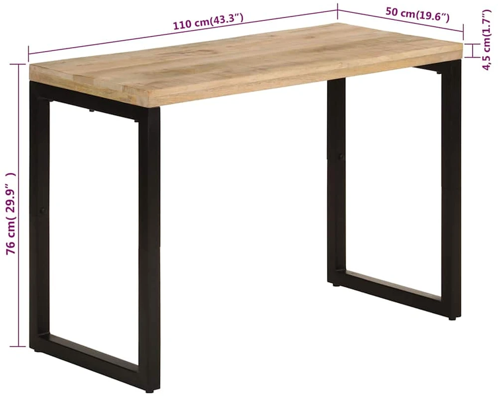 Valgomojo stalas, 110x50x76cm, mango medienos masyvas