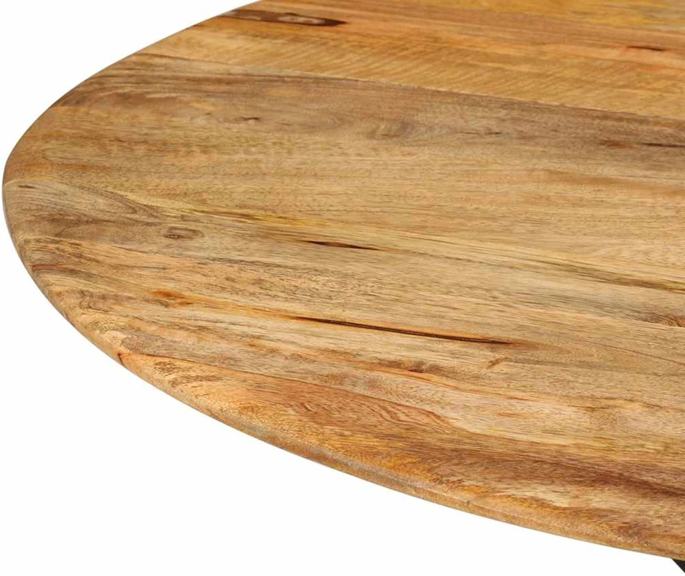 Valgomojo stalas, 110x78cm, mango medienos masyvas ir plienas