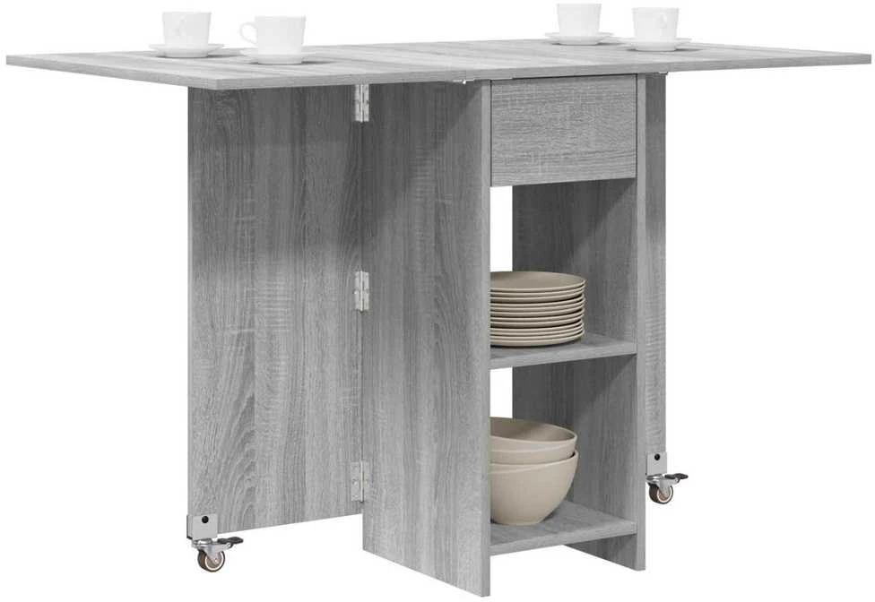 Valgomojo stalas 115 x 70 x 75 cm Apdirbta mediena Pilka Sonoma