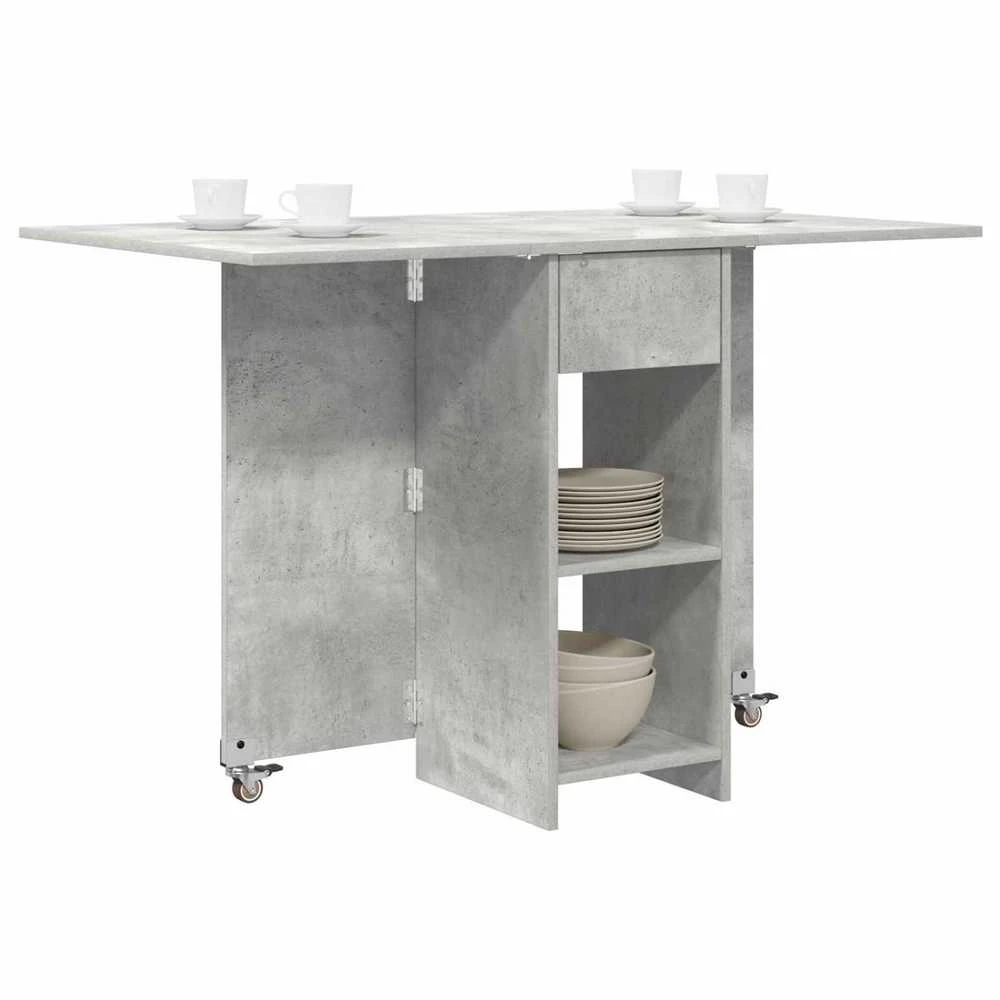 Valgomojo stalas 115 x 70 x 75 cm Apdirbta mediena Betono pilka