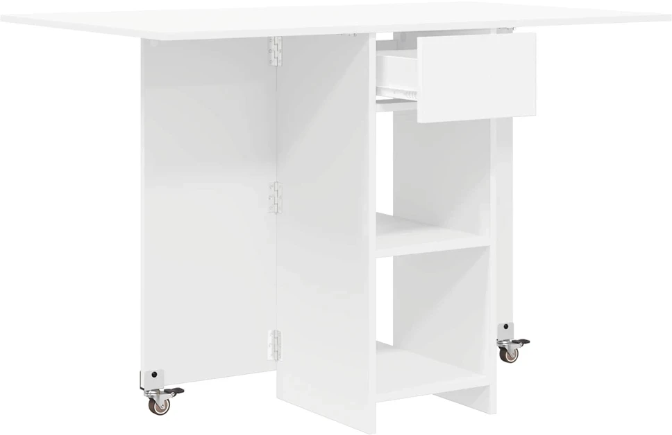 Valgomojo stalas 115 x 70 x 75 cm Apdirbta mediena Balta