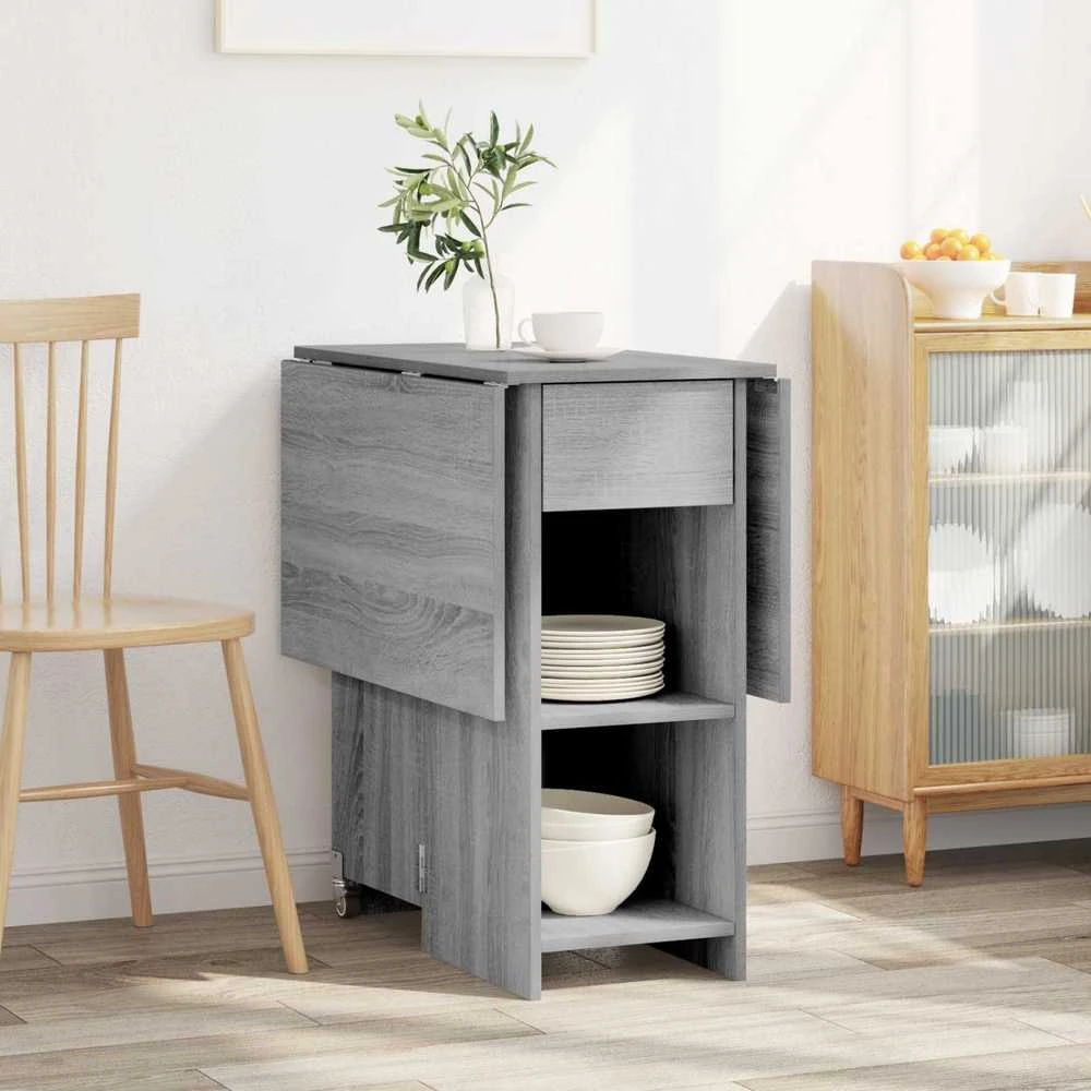 Valgomojo stalas 115 x 70 x 75 cm Apdirbta mediena Pilka Sonoma