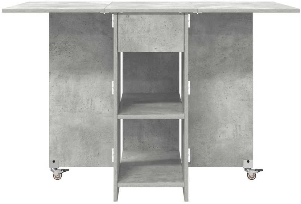 Valgomojo stalas 115 x 70 x 75 cm Apdirbta mediena Betono pilka