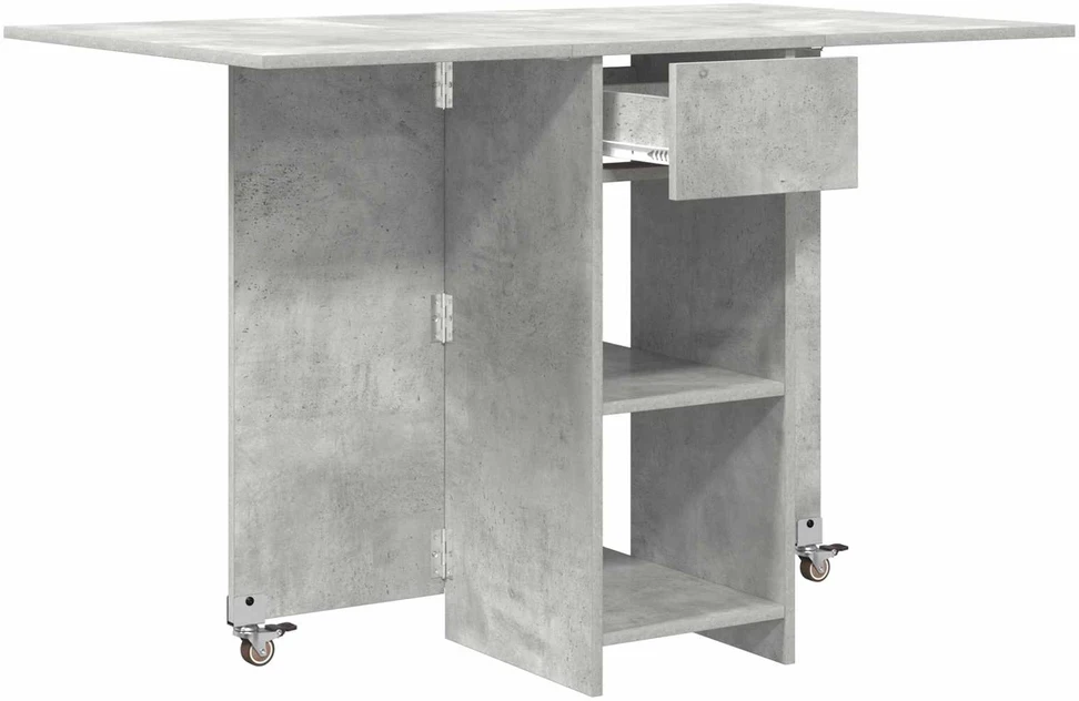 Valgomojo stalas 115 x 70 x 75 cm Apdirbta mediena Betono pilka