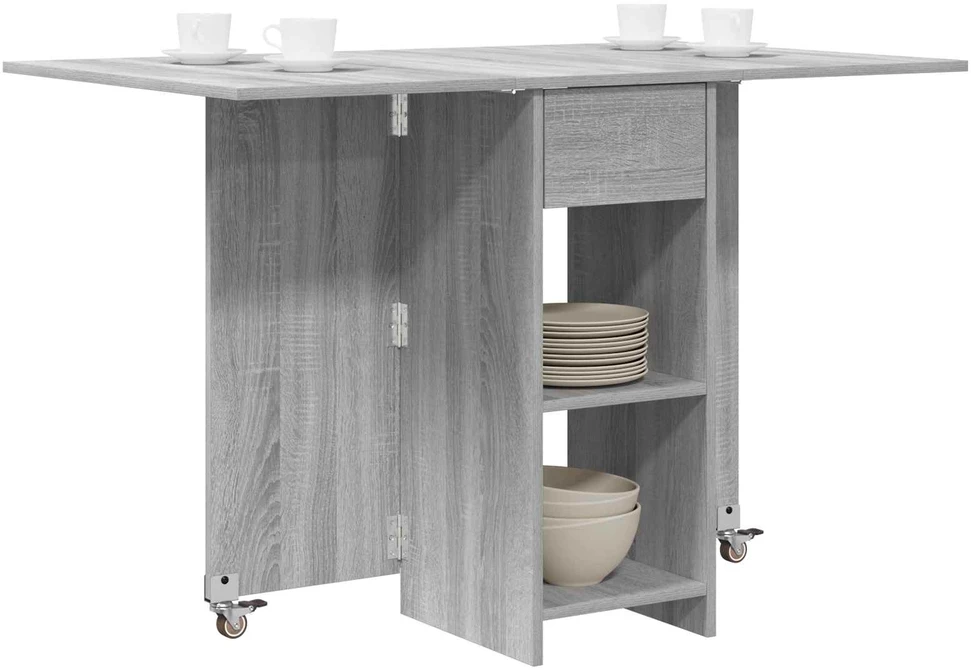 Valgomojo stalas 115 x 70 x 75 cm Apdirbta mediena Pilka Sonoma