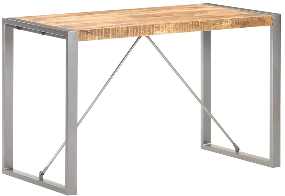 Valgomojo stalas, 120x60x75cm, neapdorota mango mediena
