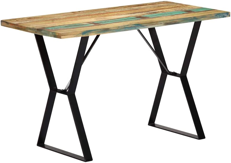 Valgomojo stalas, 120x60x76 cm, perdirbtos medienos masyvas
