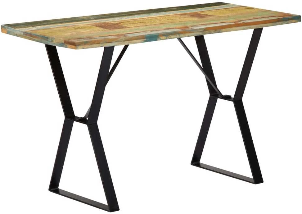 Valgomojo stalas, 120x60x76 cm, perdirbtos medienos masyvas