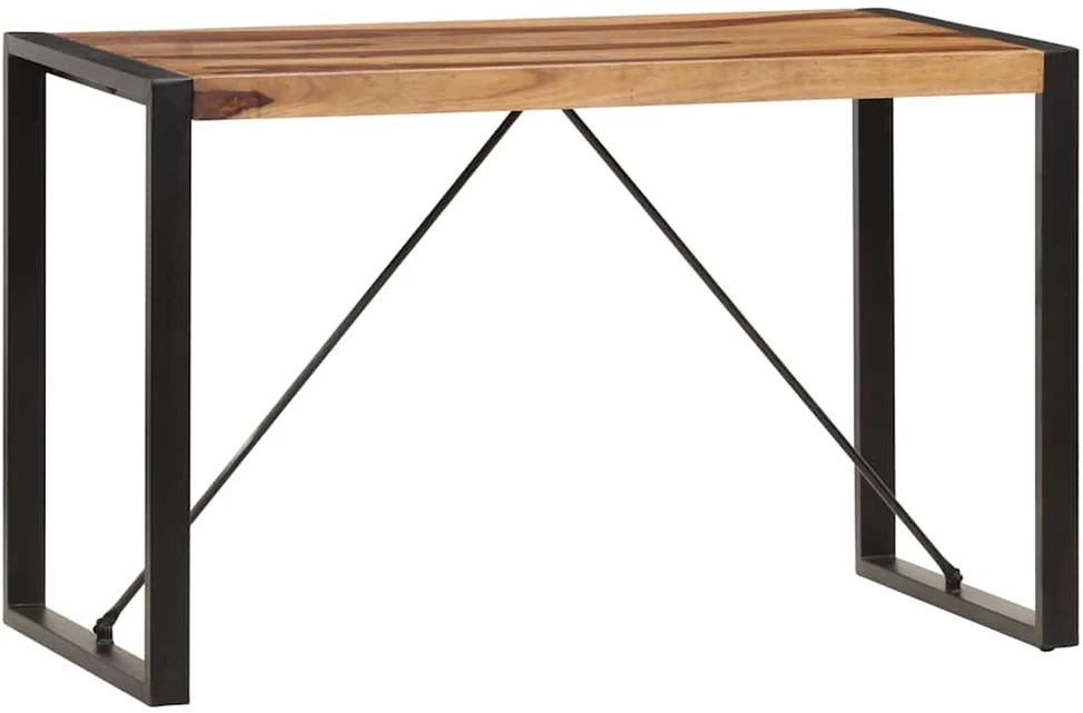 Valgomojo stalas, 120x60x76 cm, rausv. dalb. medienos masyvas