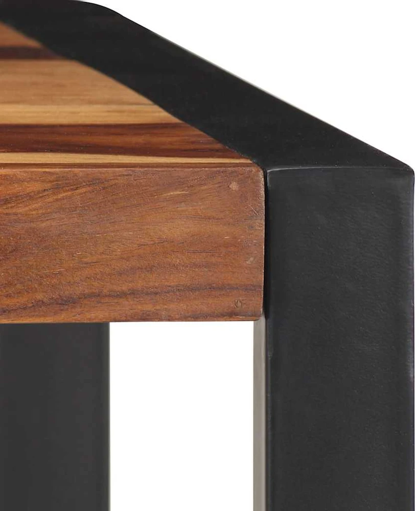 Valgomojo stalas, 120x60x76 cm, rausv. dalb. medienos masyvas