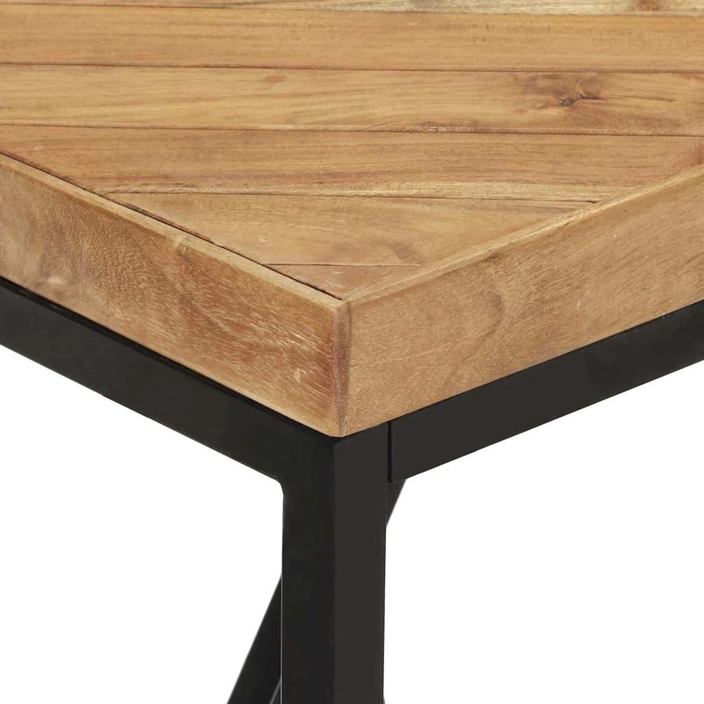 Valgomojo stalas, 120x60x76cm, akacija ir mango mediena