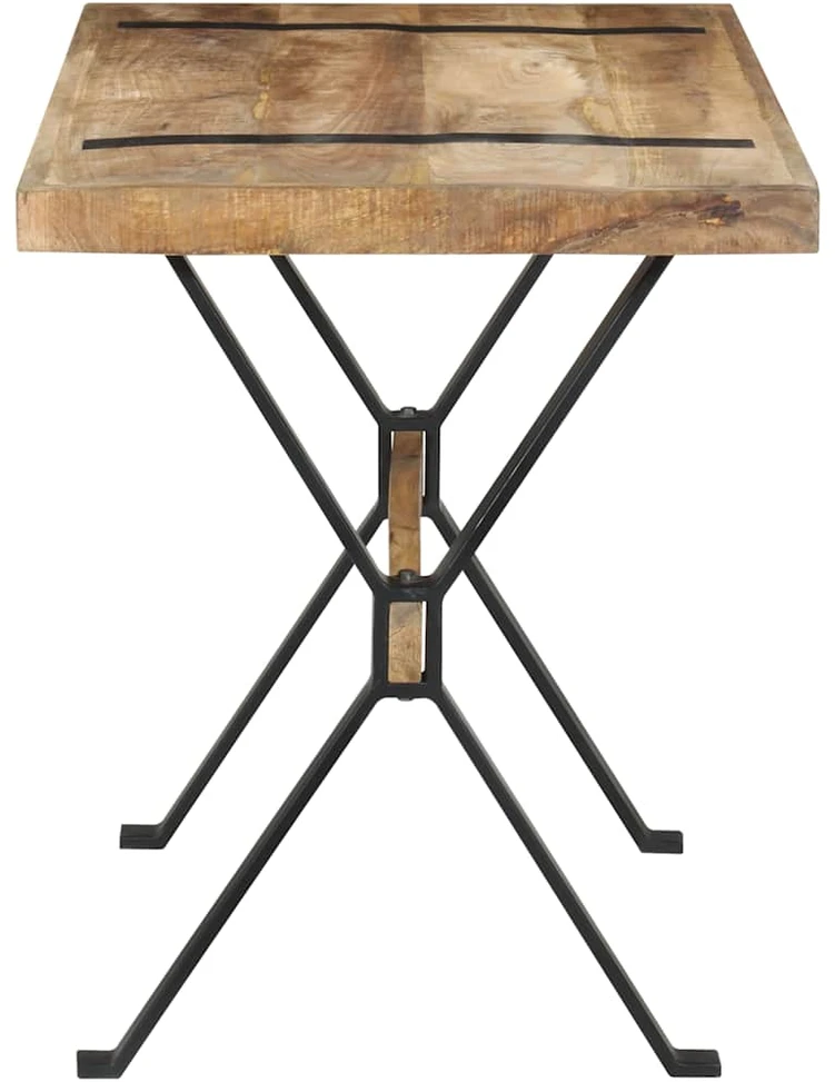 Valgomojo stalas, 120x60x76cm, neapdorota mango mediena