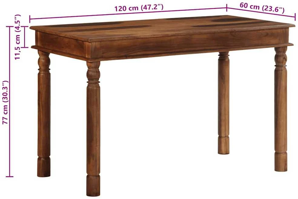 Valgomojo stalas 120x60x77 cm Akacijos masyvo