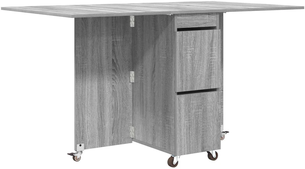 Valgomojo stalas 140 x 80 x 77 cm Apdirbta mediena Pilka Sonoma