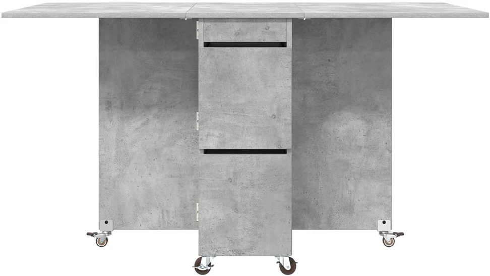 Valgomojo stalas 140 x 80 x 77 cm Apdirbta mediena Betono pilka