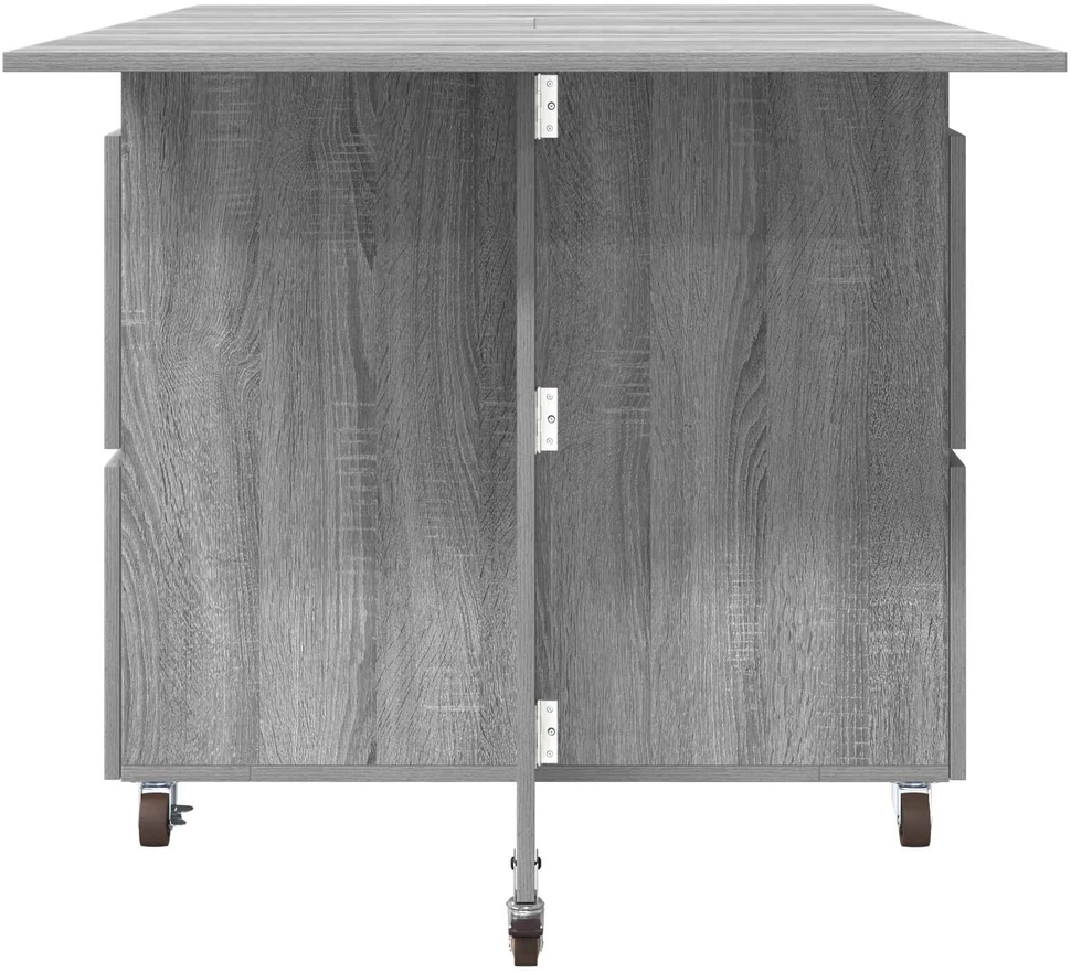 Valgomojo stalas 140 x 80 x 77 cm Apdirbta mediena Pilka Sonoma
