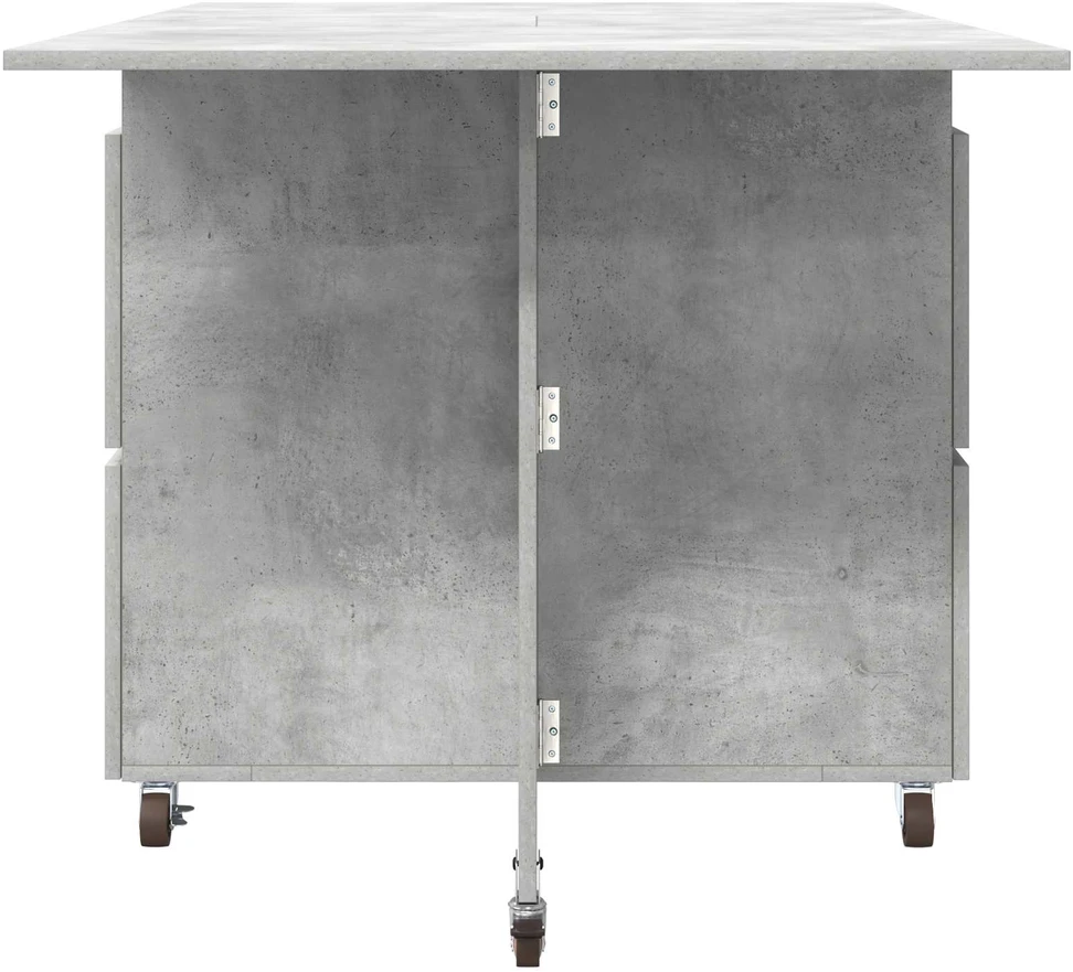 Valgomojo stalas 140 x 80 x 77 cm Apdirbta mediena Betono pilka
