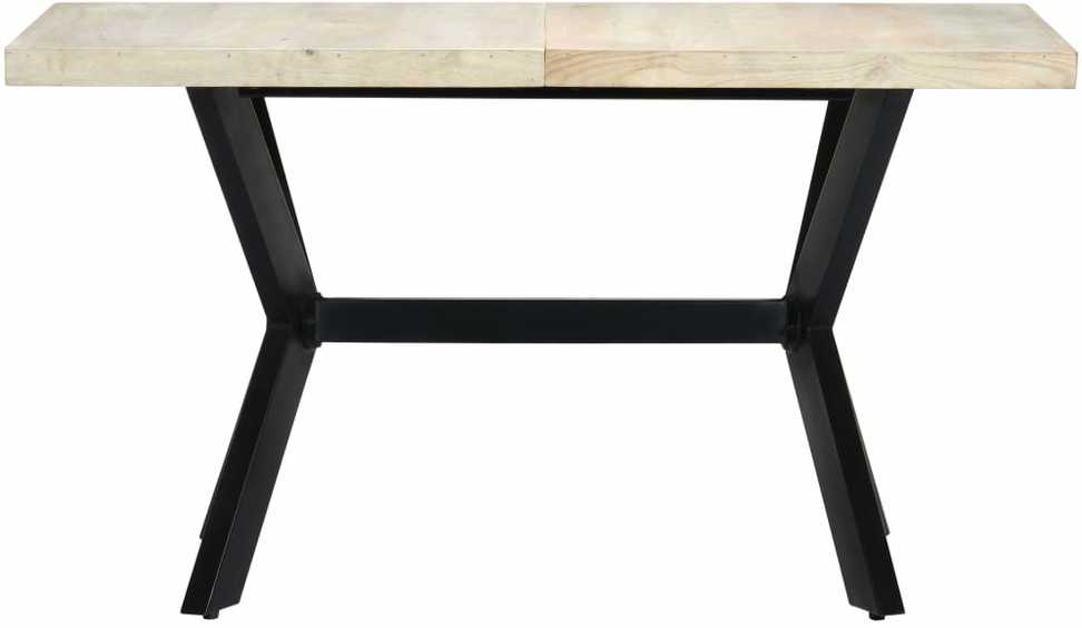 Valgomojo stalas, 140x70x75cm, baltintos mango med. masyvas