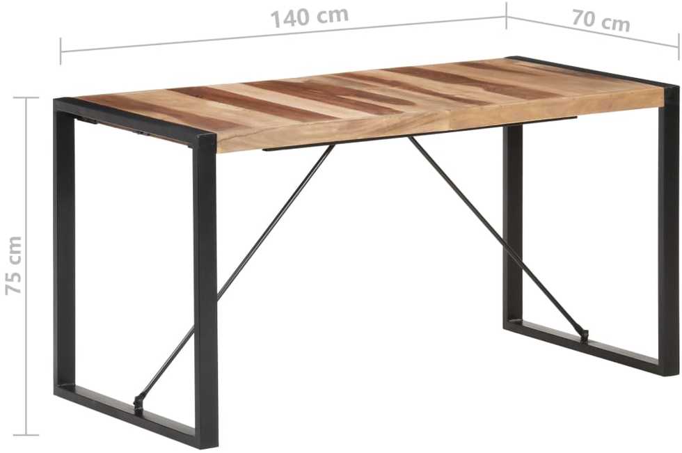 Valgomojo stalas, 140x70x75cm, medienos masyvas