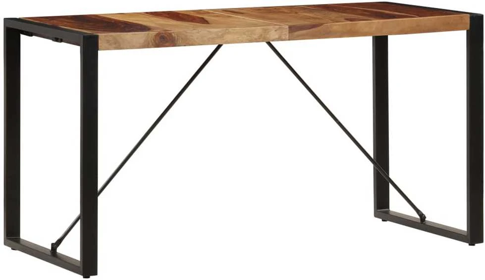 Valgomojo stalas, 140x70x75cm, rausv. dalb. medienos masyvas