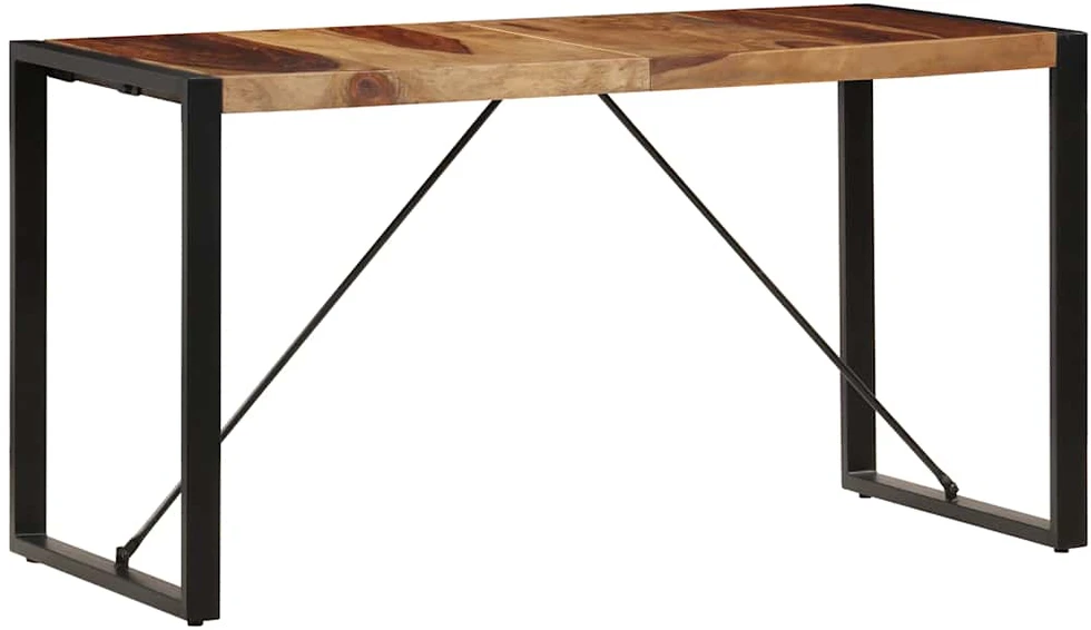 Valgomojo stalas, 140x70x75cm, rausv. dalb. medienos masyvas