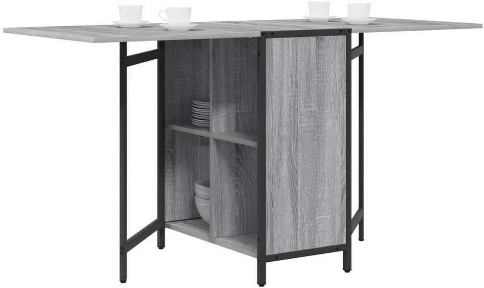 Valgomojo stalas 144 x 60 x 75 cm Apdirbta mediena Pilka Sonoma