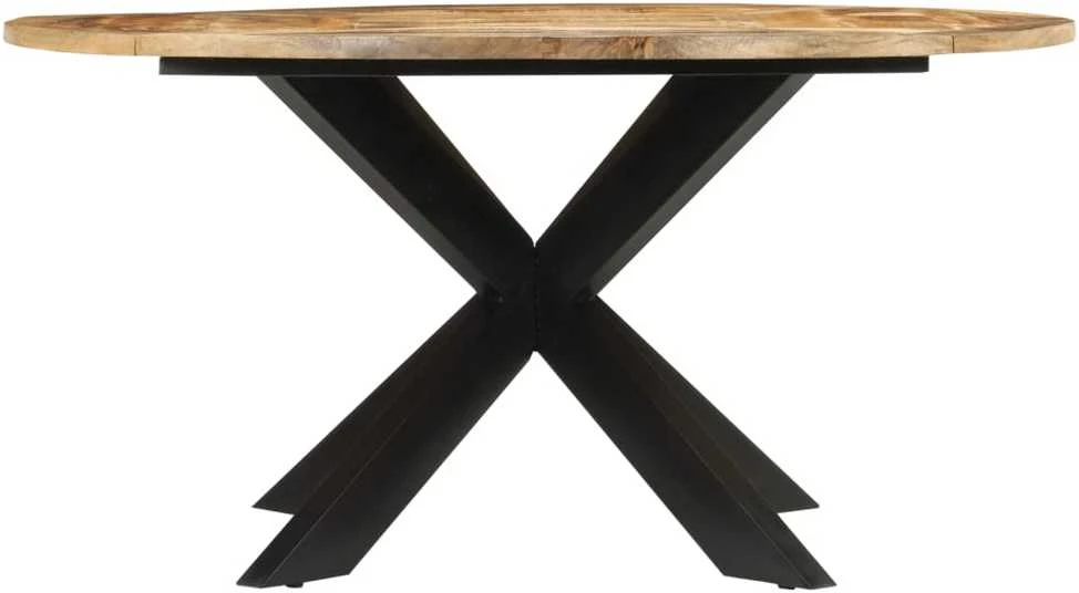 Valgomojo stalas, 150x76cm, neapdorotos mango medienos masyvas