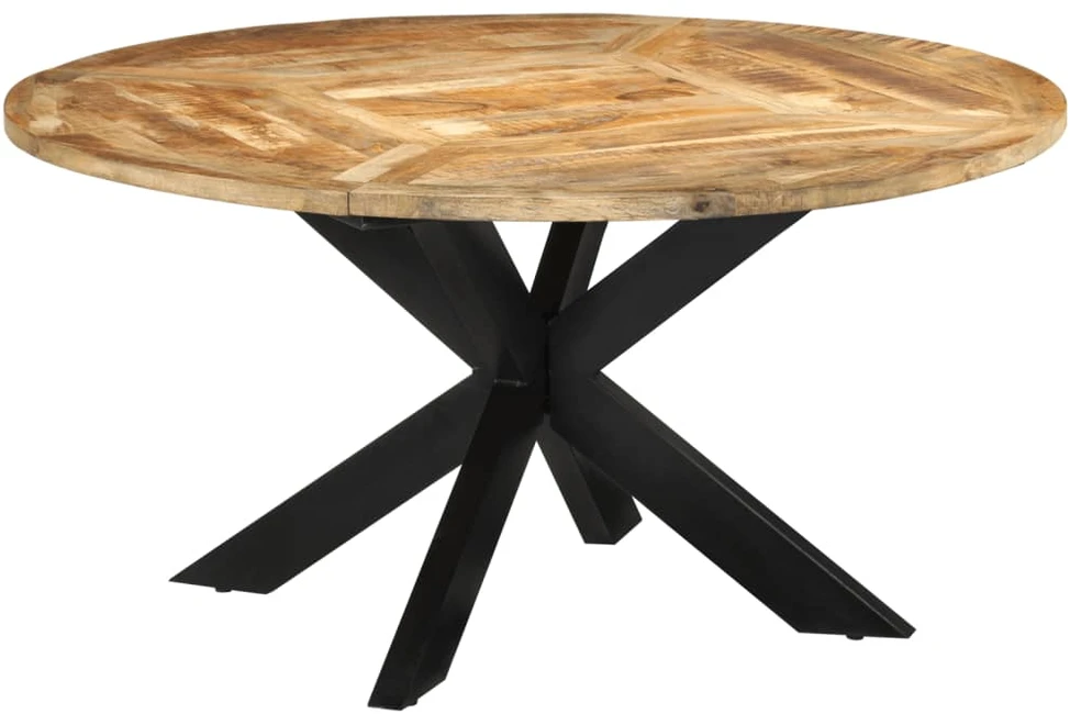 Valgomojo stalas, 150x76cm, neapdorotos mango medienos masyvas