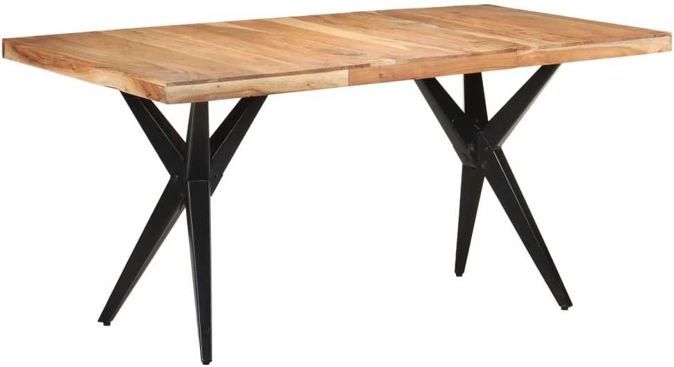 Valgomojo stalas, 160x80x76cm, akacijos medienos masyvas