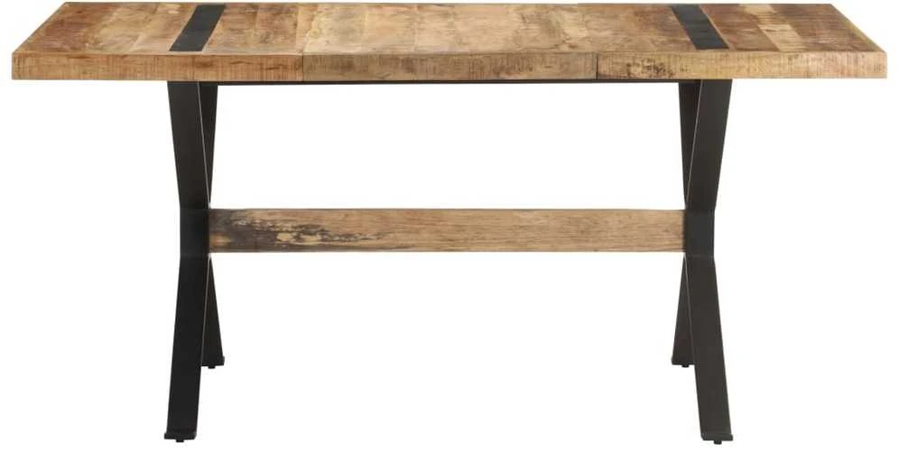 Valgomojo stalas, 160x80x76cm, neapdorota mango mediena