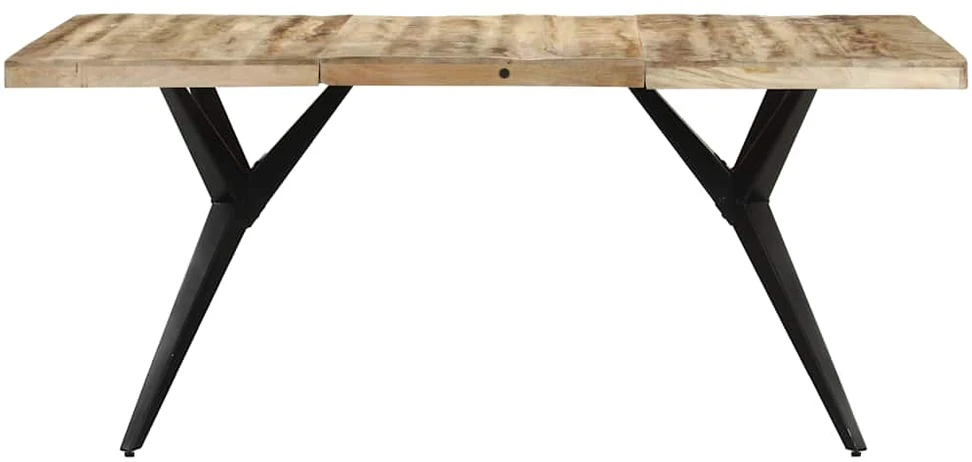 Valgomojo stalas, 160x80x76cm, neapdorota mango mediena