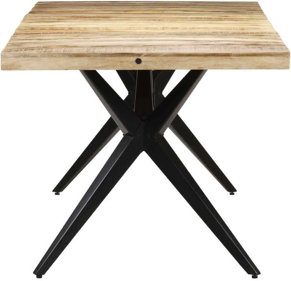 Valgomojo stalas, 160x80x76cm, neapdorota mango mediena