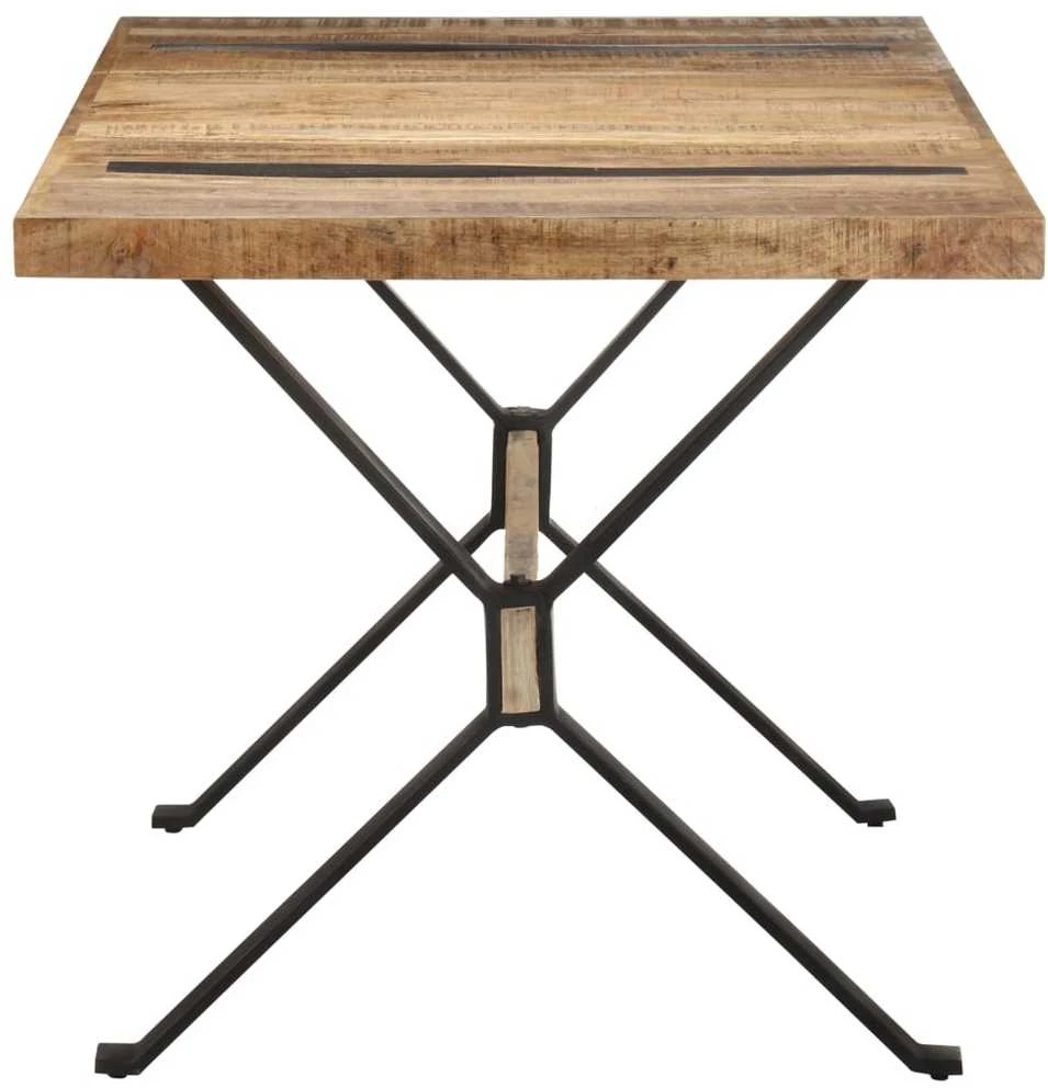 Valgomojo stalas, 160x80x76cm, neapdorota mango mediena