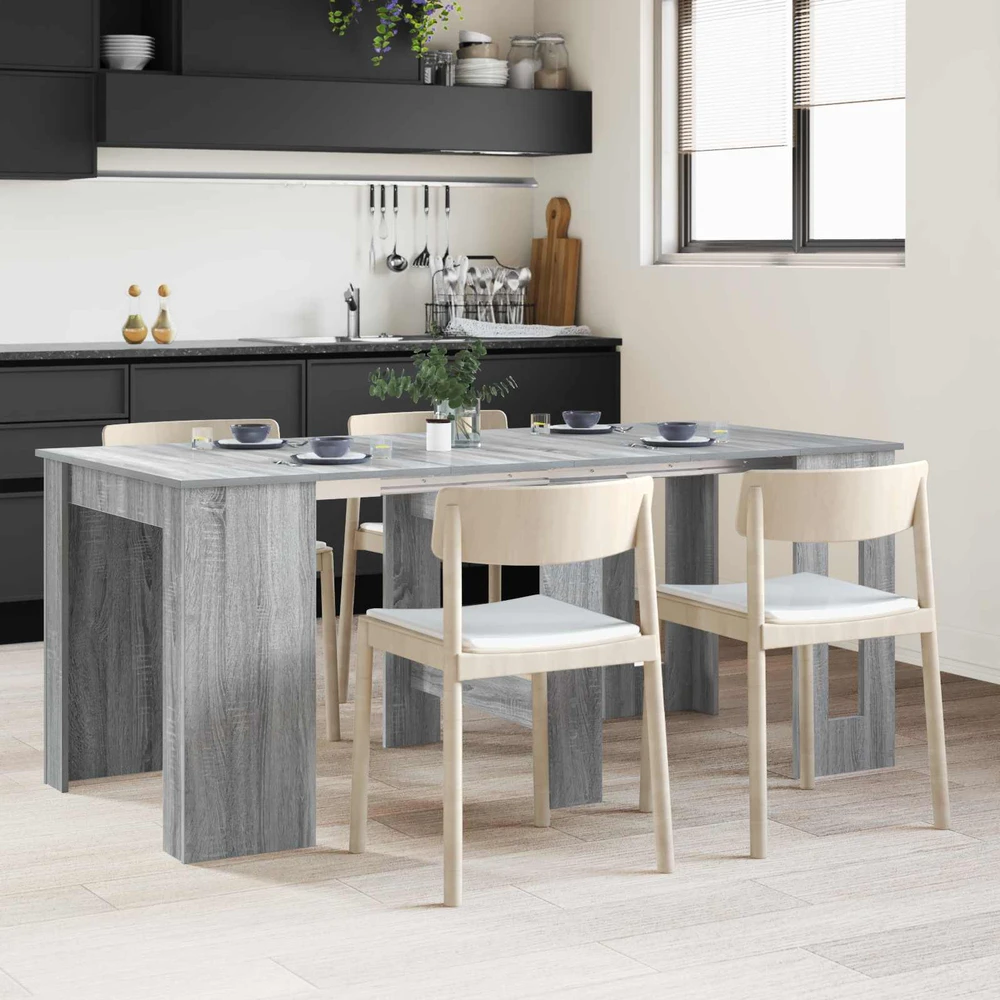 Valgomojo stalas 180 x 85 x 75 cm Apdirbta mediena Pilka Sonoma
