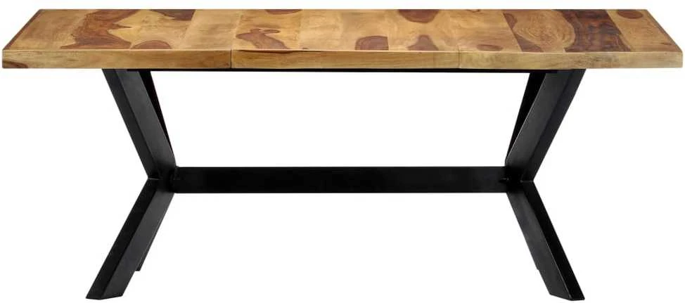 Valgomojo stalas, 180x90x75cm, rausv. dalberg. medienos masyvas